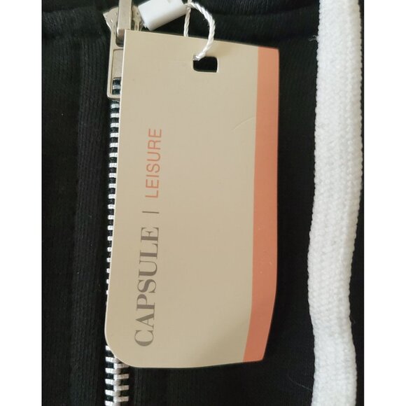 CAPSULE LEISURE BLACK ZIP THROUGH HOODIE SIZE 24 NWT - Picture 8 of 11